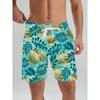 Hawaiian Men's Beach Shorts Tropical Plant Beach Patterns 3D Printed Men's Shorts 2025 New Swin Trunks Vacation Men's Clothing