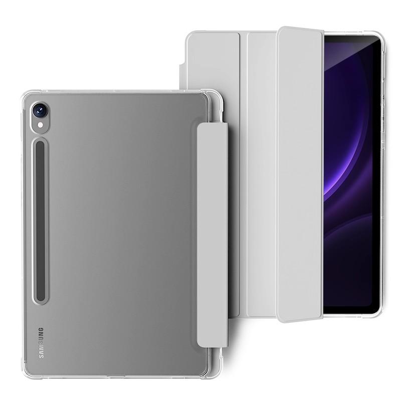 Genomskinligt Kristalldatorfodral Med Pennfack För Samsung Galaxy Tab A11+ S9 S10 FE Lite 11'' A9 Plus A8 S7/S8 S11 Ultra PU-läder Flip Magnetiskt Stöd