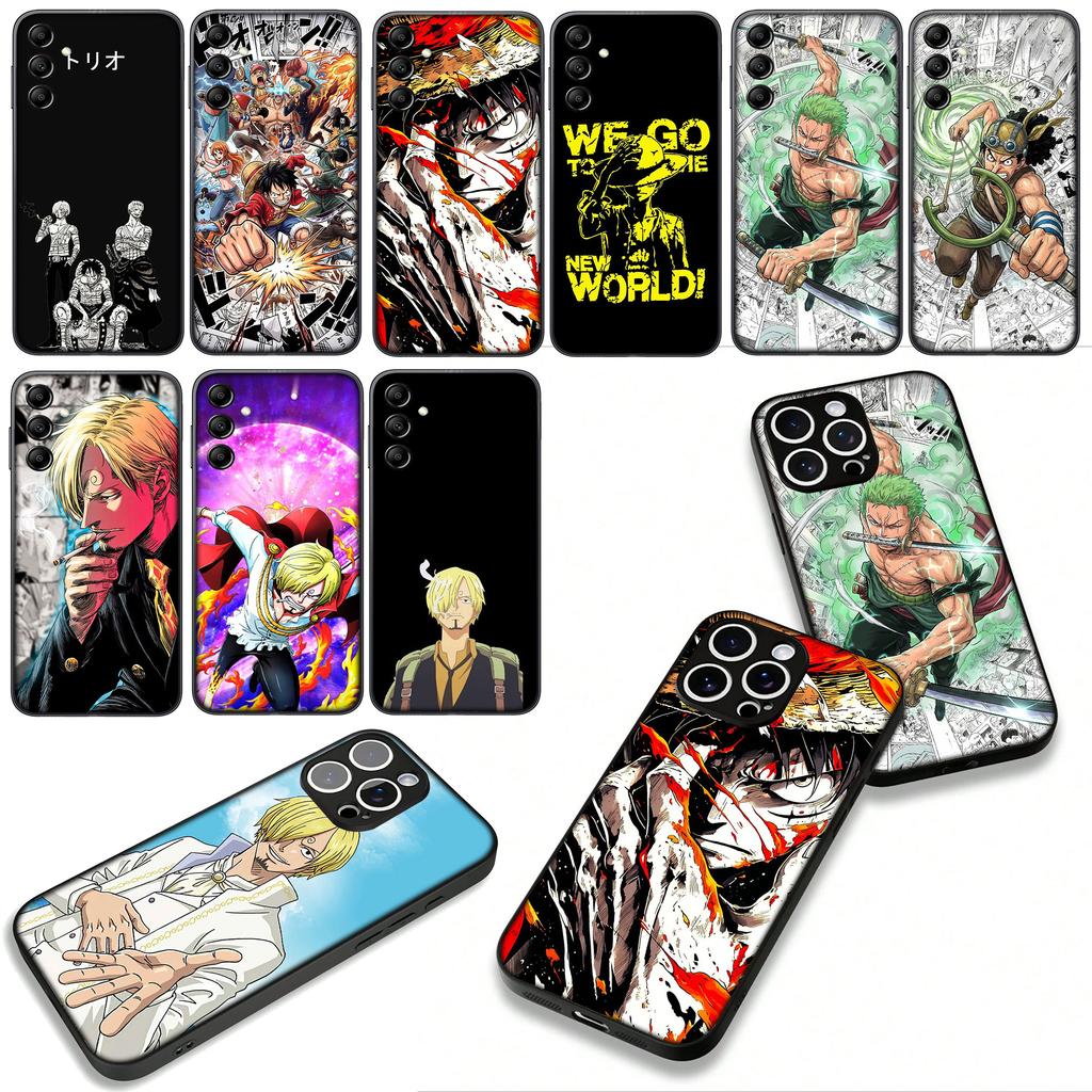 Cover for OPPO A54 A40 A60 A80 A18 A16 A17 A38 A78 A79 A57 A55 A3 Pro A96 A15 A12 Phone Case One Luffy Sanji Roronoa Zoro Piece
