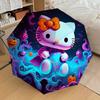 1pc Halloween Hello Kitty Automatic Folding Umbrella] Durable Iron Frame & Rod, Portable Folding, Makes a Great Holiday Gift yy251016249