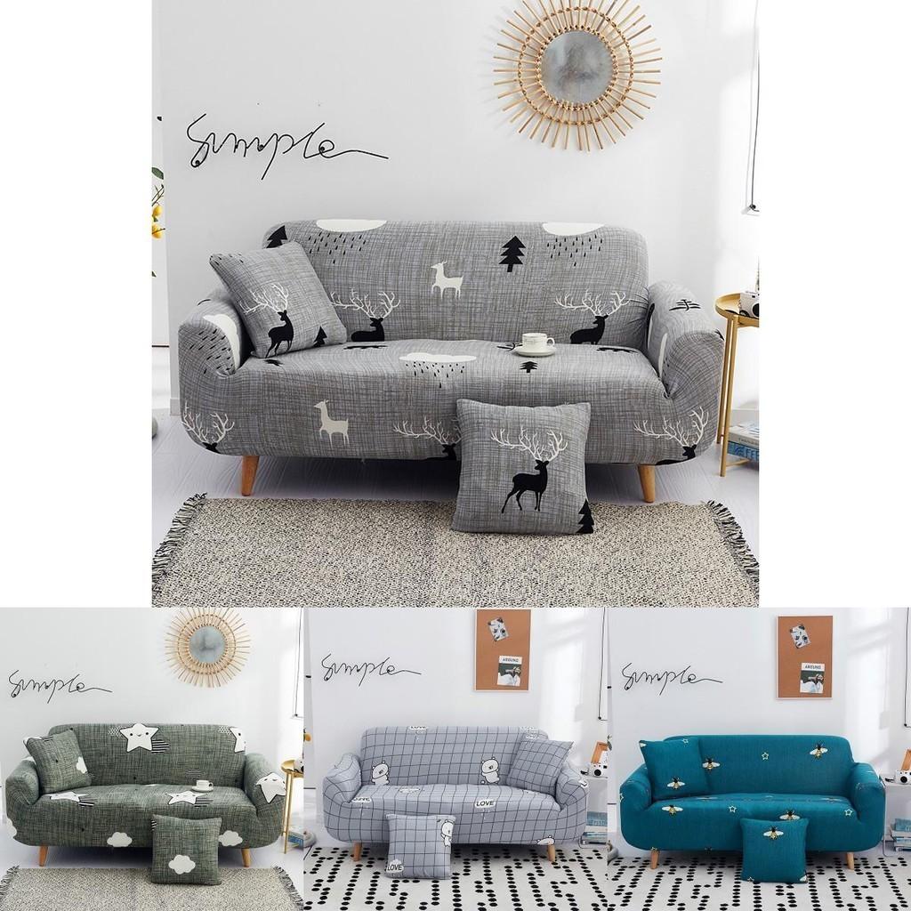 Elegant Geometric Flower Pattern Slipcover For 1/2/3/4 Seater Sofas With Wrinkle Resistant Design
