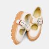 Fashion Mary Jane Shoes Women Metal Belt Buckle Shallow Thick-Soled Shoes Platform Height-Enhancing Sneakers Round Toe Sports Shoes