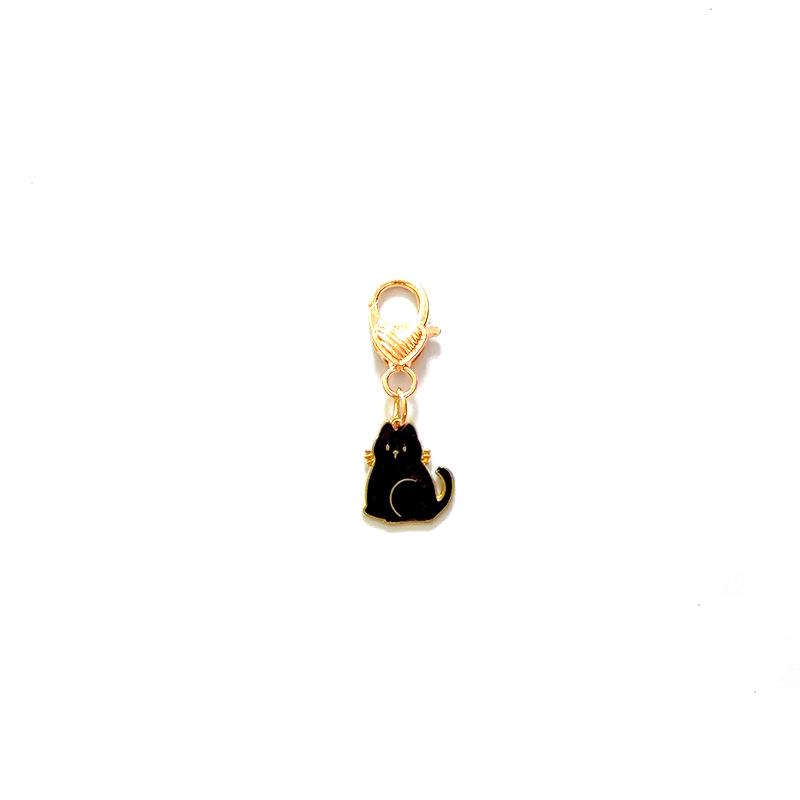 Pearlescent Kitten Keychain with Lobster Clasp Pendant
