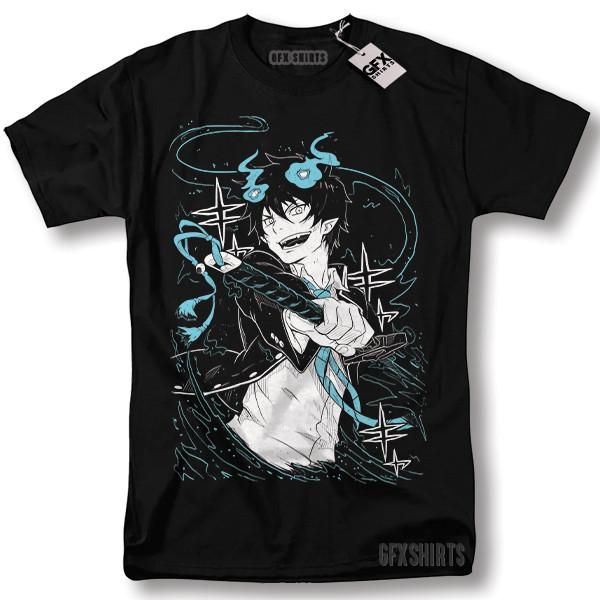 

Blue Exorcist Rin Okumura Shirt Kawaii Strip Horror Anime Manga Graphic T-Shirt Unisex T-Shirt XXXXL