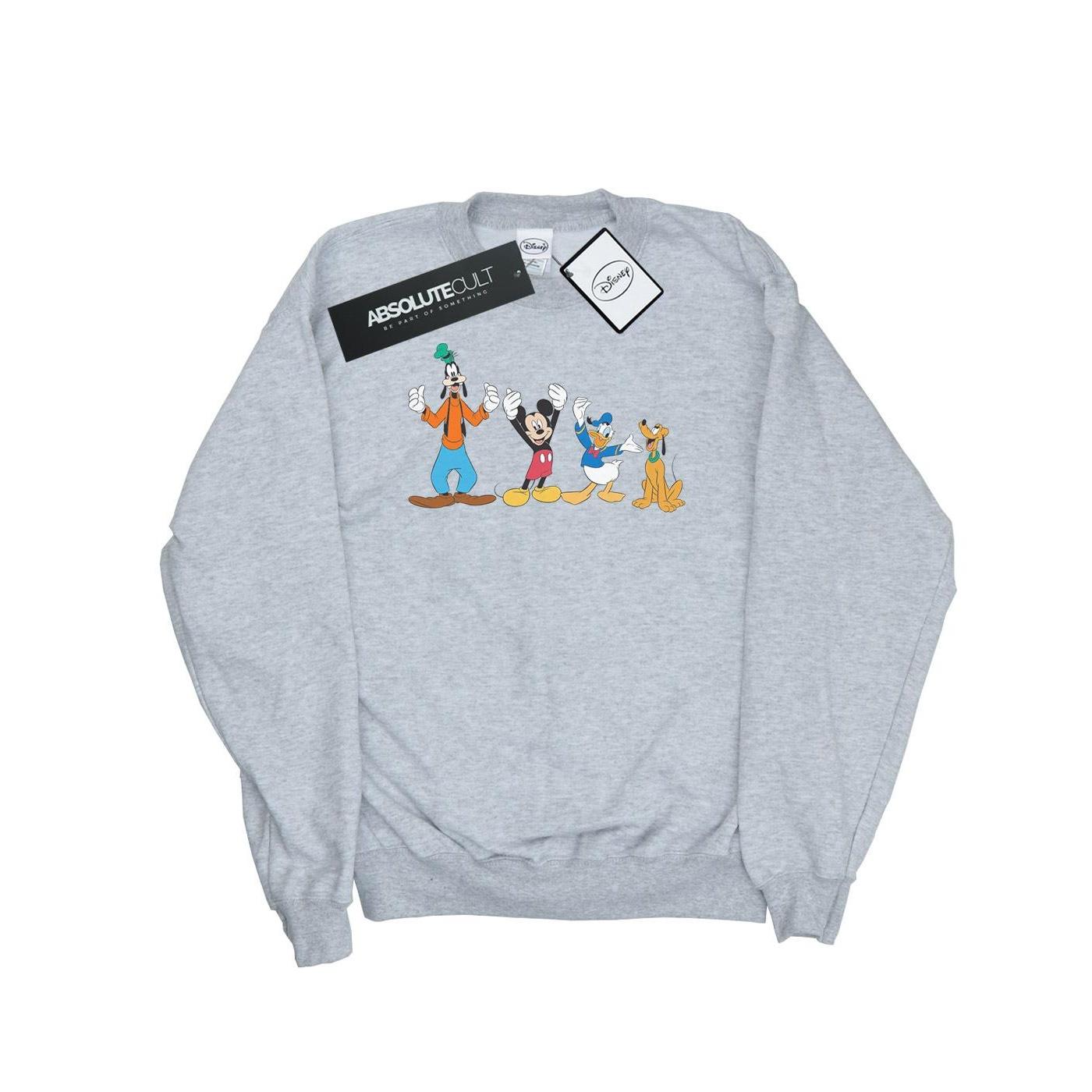 Disney Heren Mickey Mouse Friends Sweatshirt L grijs