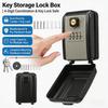 4 Digit Combination Key Lock Box with 3 Spare Keys Weatherproof Aluminum Alloy Anti-Theft Wall Mounted for Home Outdoor Storage