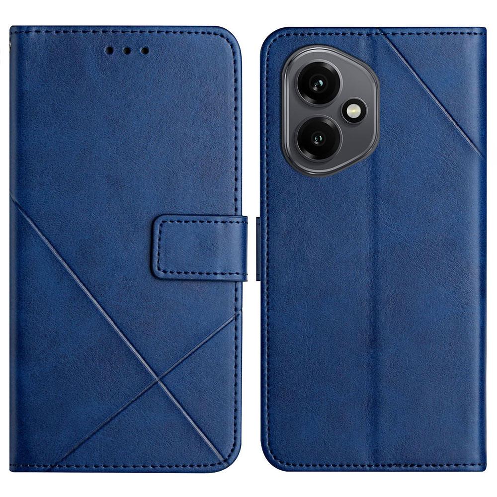 For Honor 400 5G (Global) Case Line Pattern Wallet Leather Phone Cover with Wrist Strap