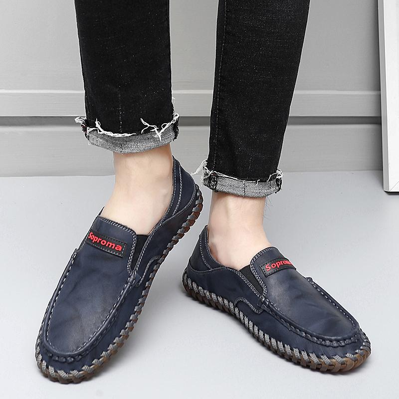 Handmade Men Casual Shoes Loafers Comfortable Leather Shoes Men Driving Shoes Moccasins Men Shoes