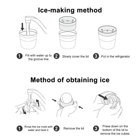 Large Silicone Ice Cube Mold BPA-free Spherical Ice Tray Easy Release One-Click Slow-Melting Ice Maker for Whiskey Bourbon