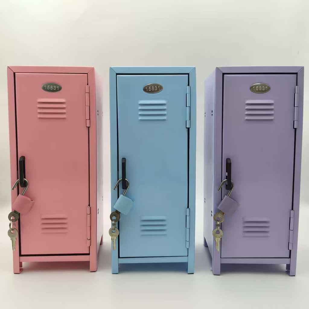 Multikleurig Afsluitbaar Mini Spaarpotje & Opbergkastje voor Meisjes