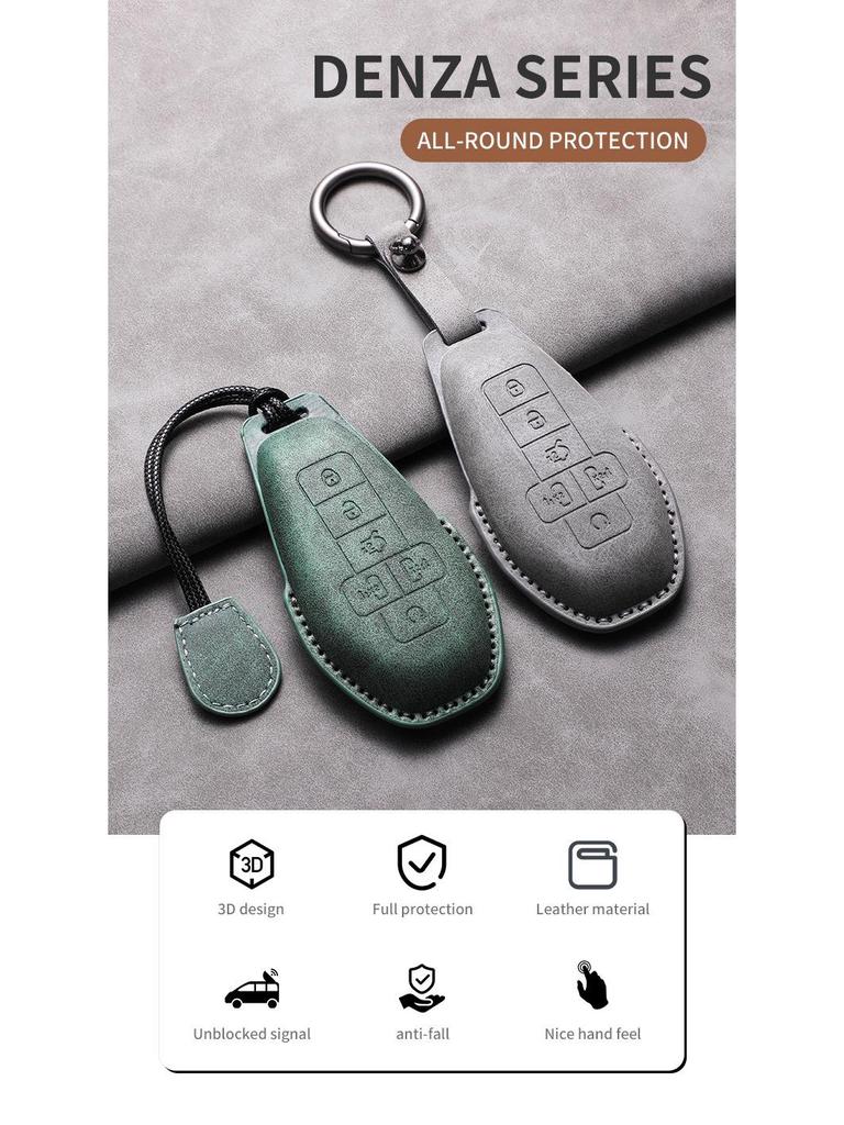 BYD D9 Key Faux Suede Protective Shell - Luxury Car Key Case