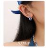YOK Chinese Ink Painting Gold Foil Drip Oil Enamel Earrings