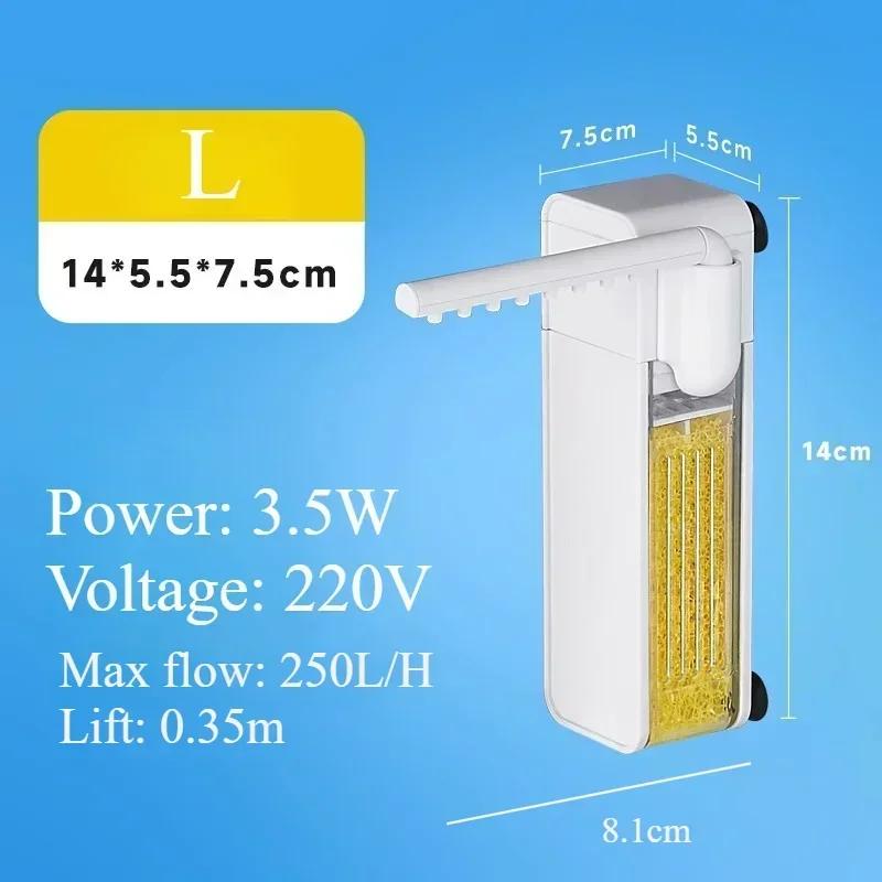 Mini Filter Aquarium Water Circulation Waterfall Rainy Silent Internal Small Fish Tank Filter Water Pump Aquarium Accessories