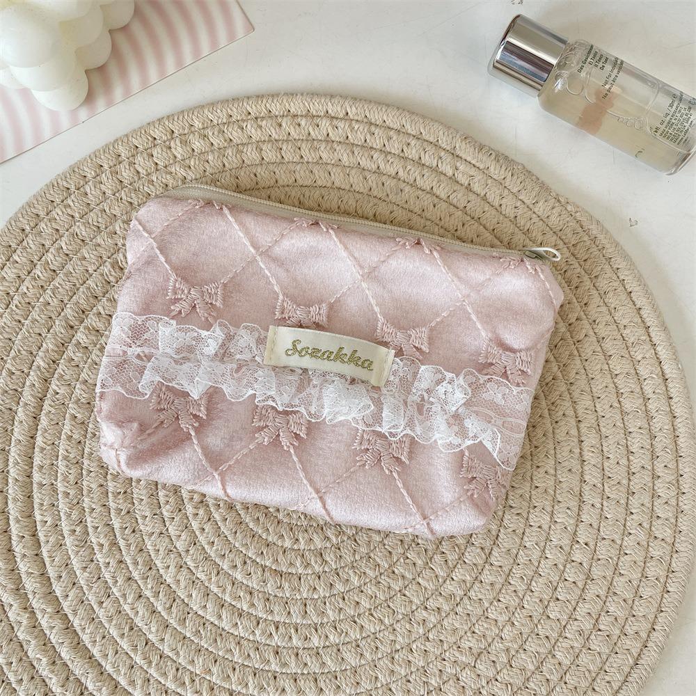 Multifunctional Coin Key Storage Pouch Lace Makeup Bag Portable Coin Purse  Travel