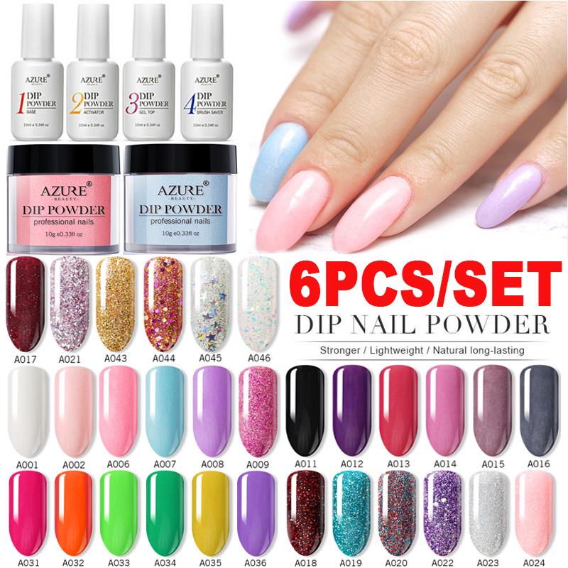 Buy 6PCS/SET Nail Art Kit Nail Dip Powder Kit With Dipping Powder