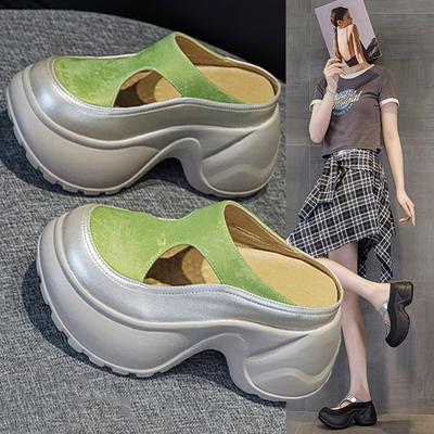 Platform Sandals Women's 2025 Summer New Sandals Heightening Bag Head Slippers Super Fairy Super Fire Genuine Explosion High Value
