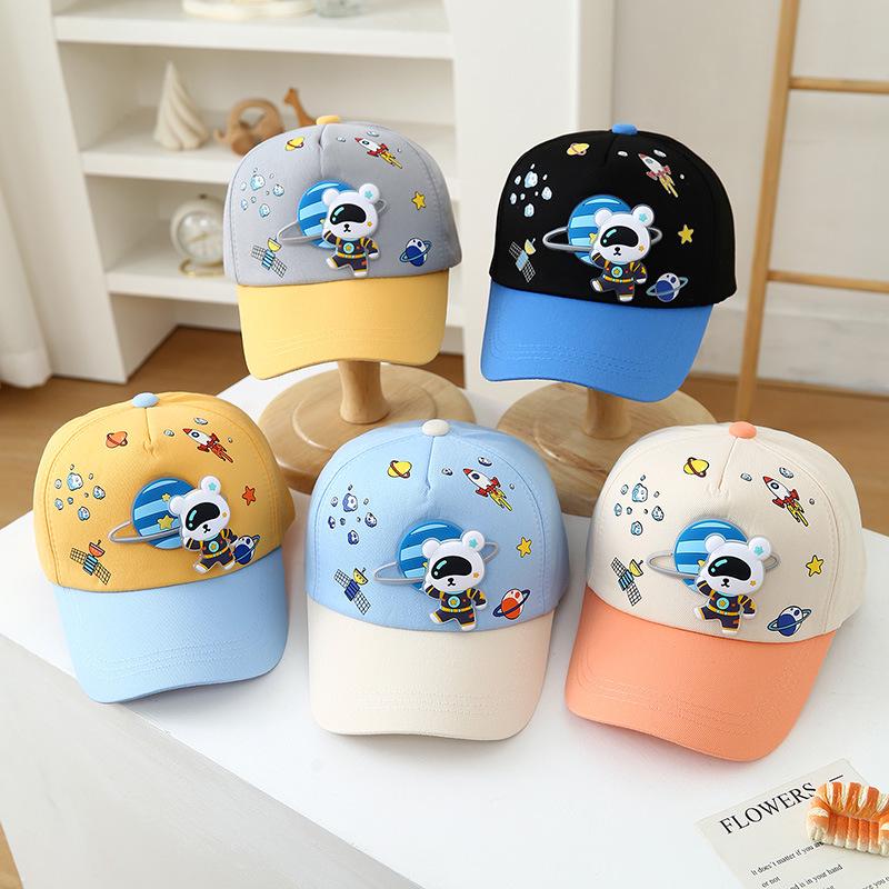New Little Bear Space Baby Cap - Cute Spring Sun Protection Hat for Boys & Girls