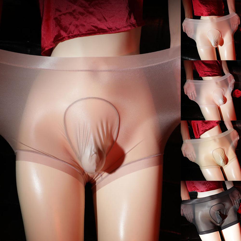 Průhledné 1*spodky Sexy Sheer Boxer Pouch Mesh