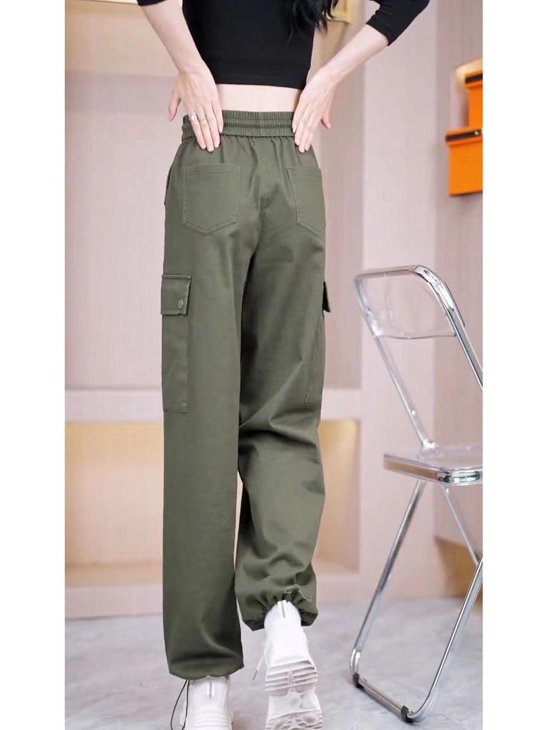 Pantaloni da Lavoro a Vita Alta Gamba Larga da Donna - Stile Americano, Primavera/Estate 2026, Alla Moda, Morbidi, Modellanti, Casual.