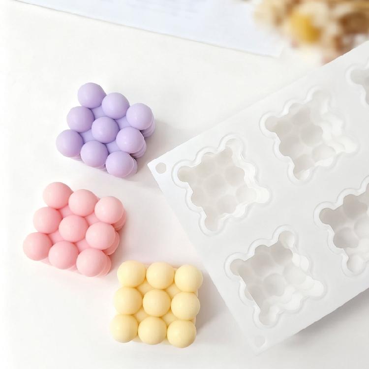 Silicone Mould with 6 Geometric Shape for Enthusiasts Making Candle Soap and Creative Projects