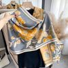 Korean Version Double-Sided Printing Imitation Cashmere Scarf Women'S Thickened Winter Warm Scarf Fashion Shawl Scarf
