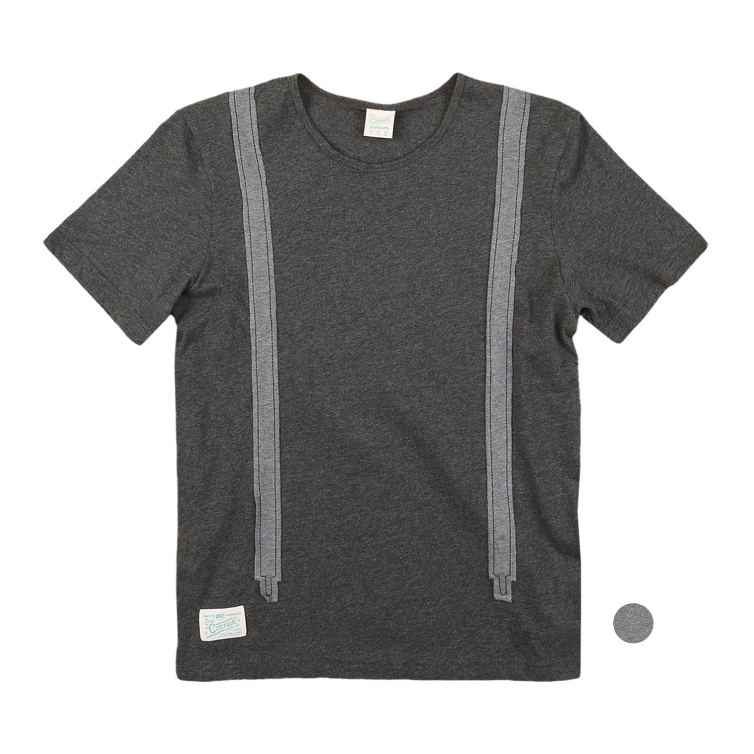 Second Corner Men S Pure Cotton Graphic Short Sleeve T-Shirt. Fudge Look/M