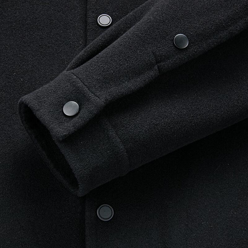 FAPAI Men's Winter Wool Blend Lapel Overcoat