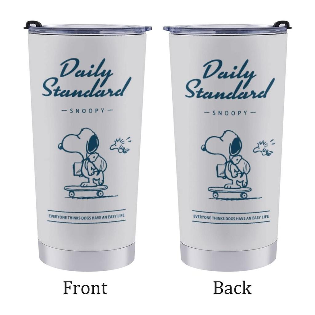 Snoopy Coffee Cup, Mug, Convenience Store Cup, Tumbler, Stainless Steel, Cafe Mug, Portable Mug, Mug Bottle with Lid, Keeps Hot or Cold, Vacuum