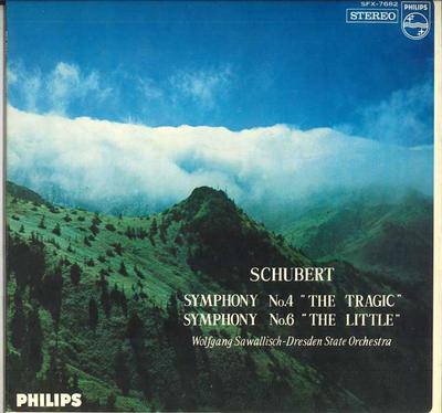 LP Record WOLFGANG SAWALLISCH, DRESDEN STATE  - Schubert Symphony No.4 "the Tragic" SFX7682 PHILIPS Japan Classical Used
