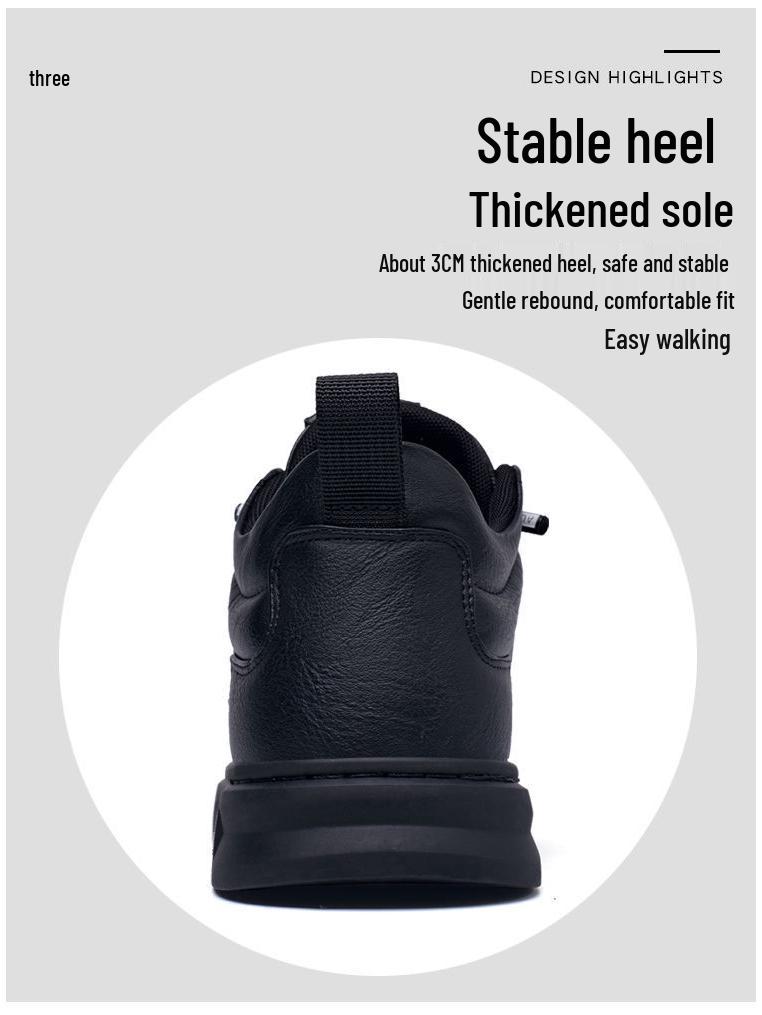 Herren Schwarze Weiche Sohle Rutschfeste Skate Sneakers - Vielseitige, Atmungsaktive Freizeitschuhe für Herbst/Winter 2025.