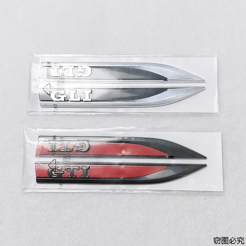 1Pair Car Side Fender Emblem Sticker GTI Polo Golf Passat Tiguan Arteon Touareg Taigo Bora Jetta Decoration