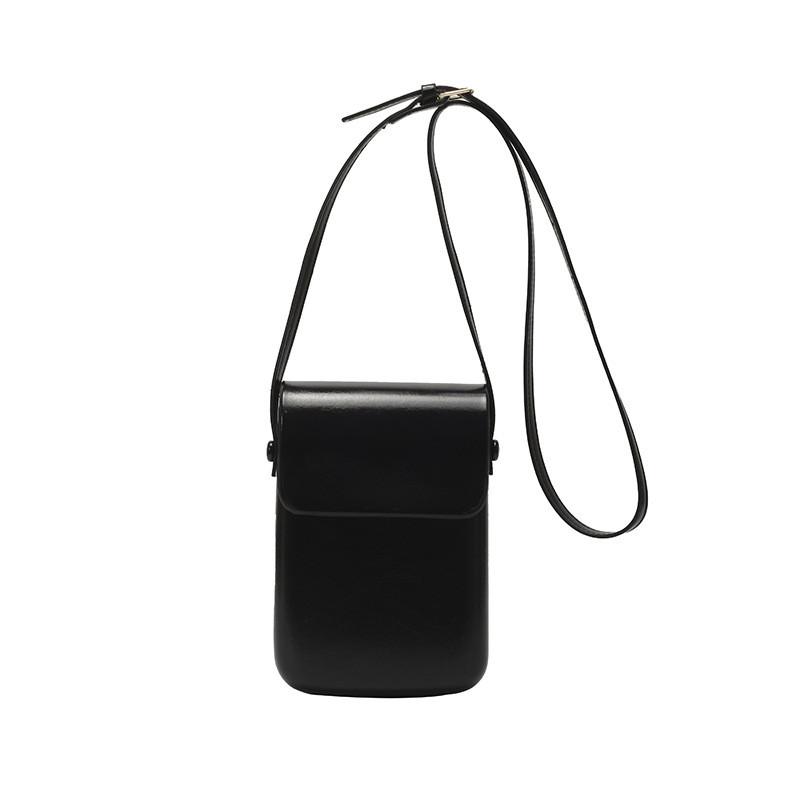 Street Style Pu Mini Crossbody Bag With Sewn Details For Fashionable Outings