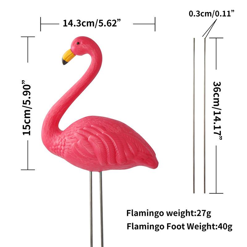 Pink Small Flamingo Garden Decoration Lawn Statues Party Ornament Home Craft Plastic Simulation Artificial Flamingo Decoration