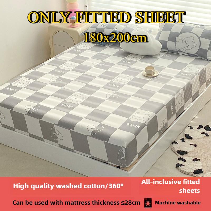 Sábana Bajera No se decolora No hace bolitas Sábana de una pieza Antideslizante Multiespecificación Ropa de Cama Cubrecama Protector