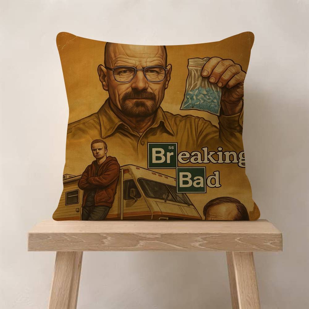 TV Series HD Breaking Bad 4545cm Cushion Cover Pillow Cover Decor Pillowcase Home Pillowcase For Couch Pillow
