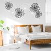 7 Piece Metal Wall Decor for Living Room, Boho Double Layered Iron Flower Wall Hanging Art, Aesthetic Indoor Metal Wall Sculpture Decor for Bedroom