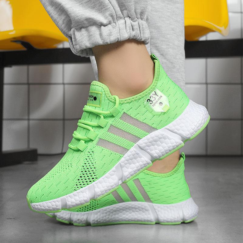 Popcorn Men's Shoes Summer Breathable Trendy Shoes Coconut Thin Running Light Casual Mesh Shoes Men's Casual Versatile