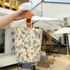 Korean Style Retro Flower Bucket Bag Lunch Bag Mummy Bag Portable Canvas Handbag  Girls