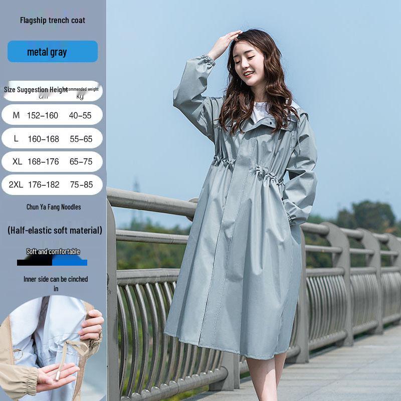 Japanese Women's Waterproof Windbreaker Poncho for Hiking