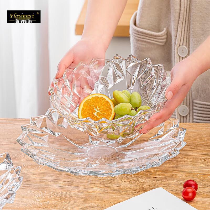 Flavens European Style Glass Fruit Plate