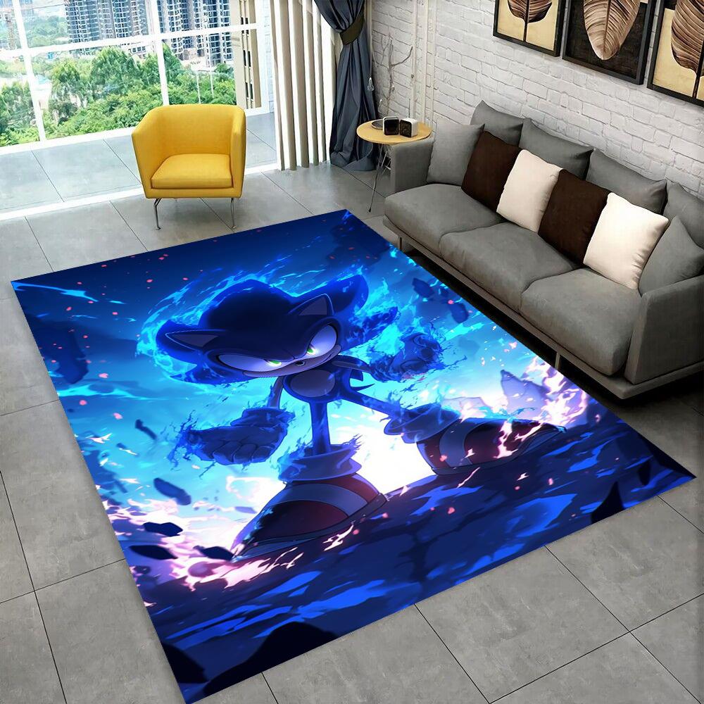 3D S-Sonics Game Cartoon Rug Carpet for Living Room Bedroom Decor,kids Play Non-slip Decoration for Sofa Doormat Christmas Gift