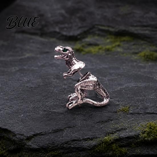 Non-fading Alloy Jewelry Piercing Earring 3D Tyrannosaurus Rex Design Stud
