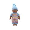 18-47CM Afroamerikanische Silikon-Reborn-Babypuppe mit Musikfunktion
