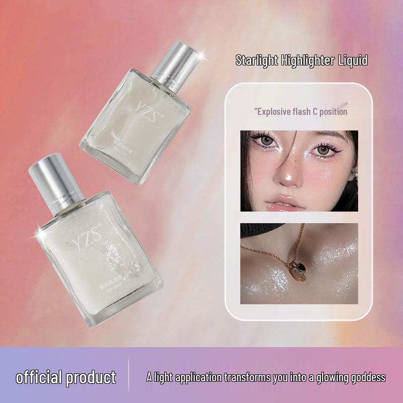 YZS Starlight Liquid Eyeshadow: Super Sparkly, Lightweight, Long-Lasting Rollerball Highlighter with Diamond-Like Glitter.