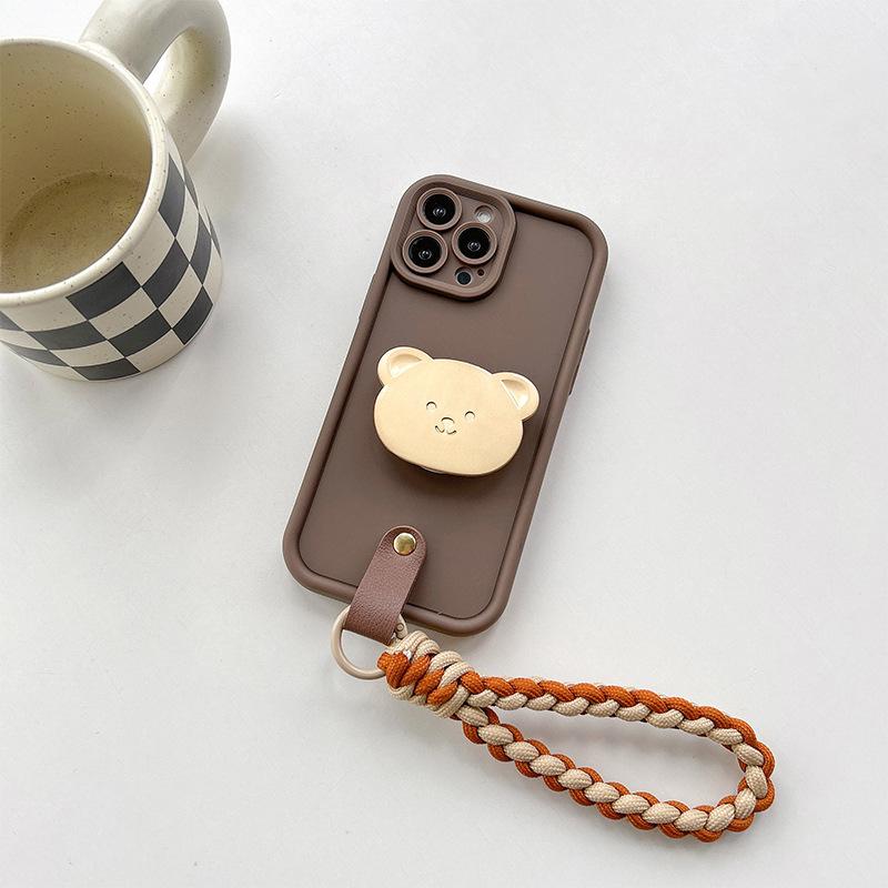 

Metal Bear Airbag Holder, Mobile Phone Case Iphone15Promax Portable Rope, Suitable For Apple 14 Diagonal Span Rope 16. iPhone 7/8/SE 2020