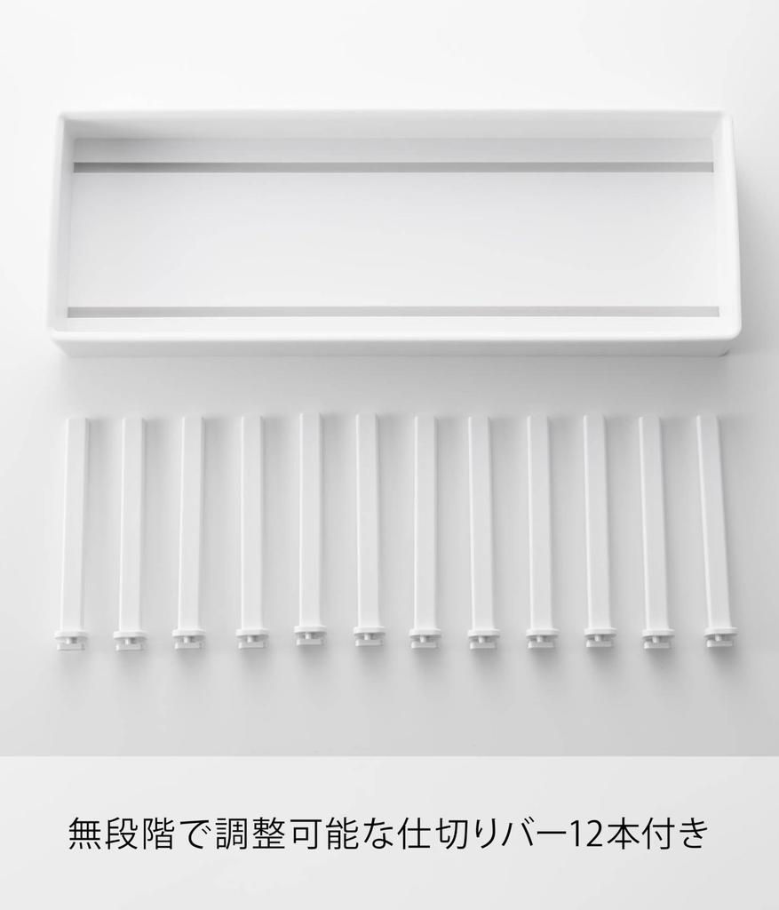 Yamazaki Tower Adjustable Pot Lid Pan Storage W40 X X with Sliding Divider Model 1361 Under-Sink & Stand, W40, White, D14.1 H14cm, Bar,