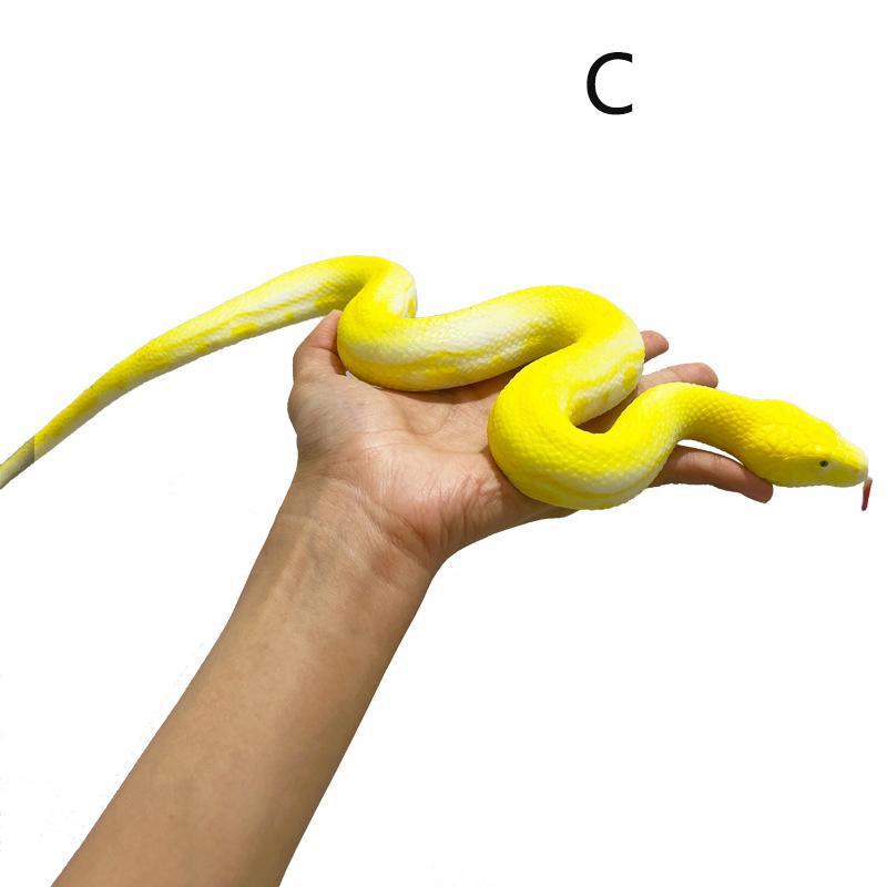 Realistic Fake Snakes Toy Rubber Rattlesnake Snake Scare Birds And Squirrels Tricky Model Snake Toys Halloween Decoration Props
