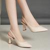 Fashion Elegant Wear-resistant Bag-toe Casual Back Strap Sandals Women Sandals 2025 New Summer Fashionable Comfortable High Heels Shoes