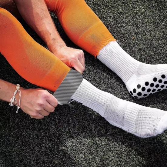 1 pár silikonových chráničů holení pro muže Ženy Mládež Fotbal Rugby Kopací míč Běh Chrániče holeně Měkké elastické pásky na fotbalové nohy