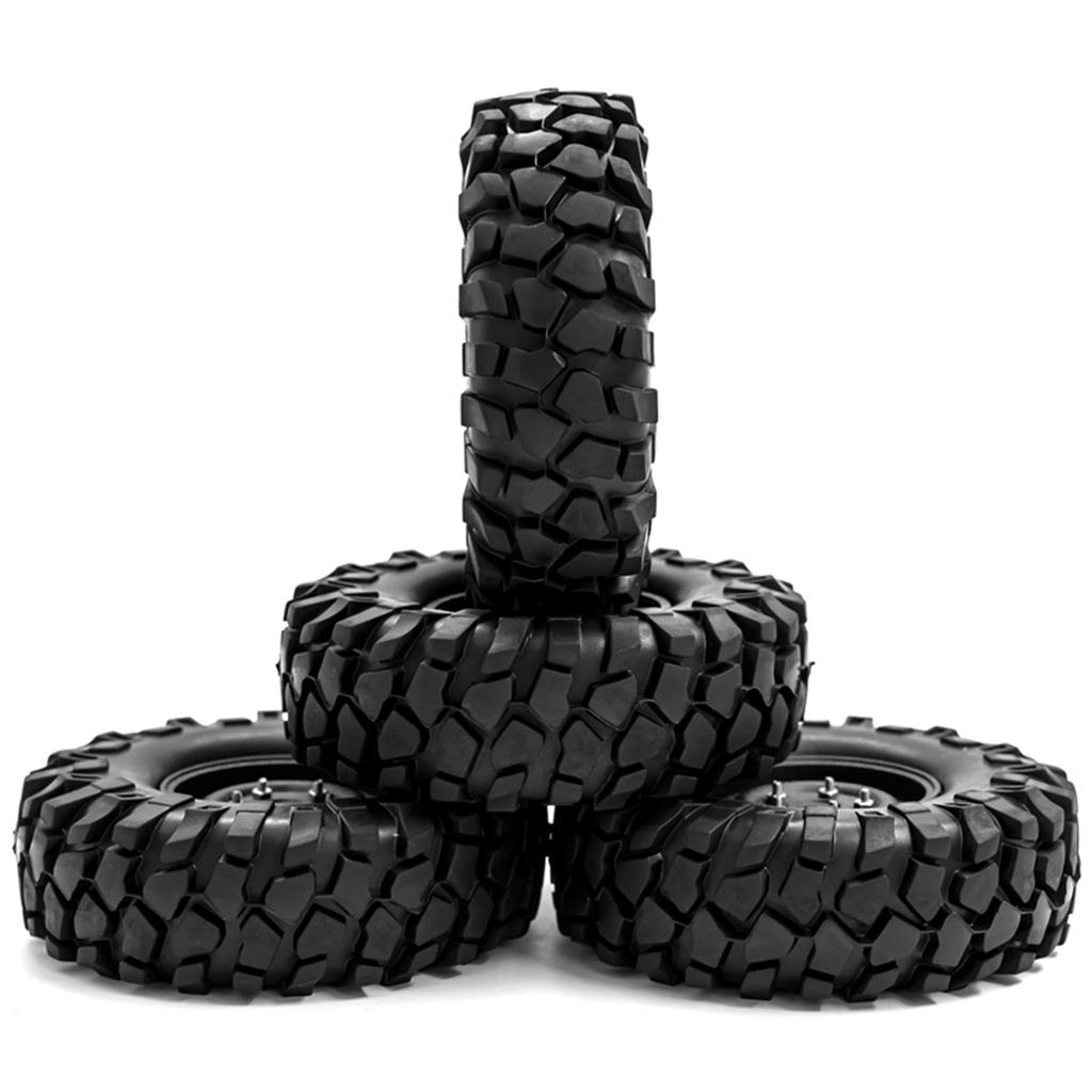 RC Crawler Rubber Tires RC Car Tires with Wheel Rims Replacement for 1 10 Traxxas TRX 4  Axial SCX10 90046 90047 CC10
